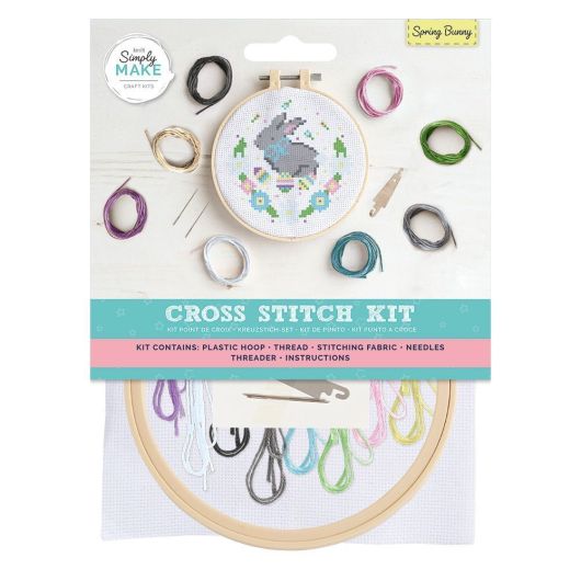 Simply Make Cross Stitch Kit - Spring Bunny